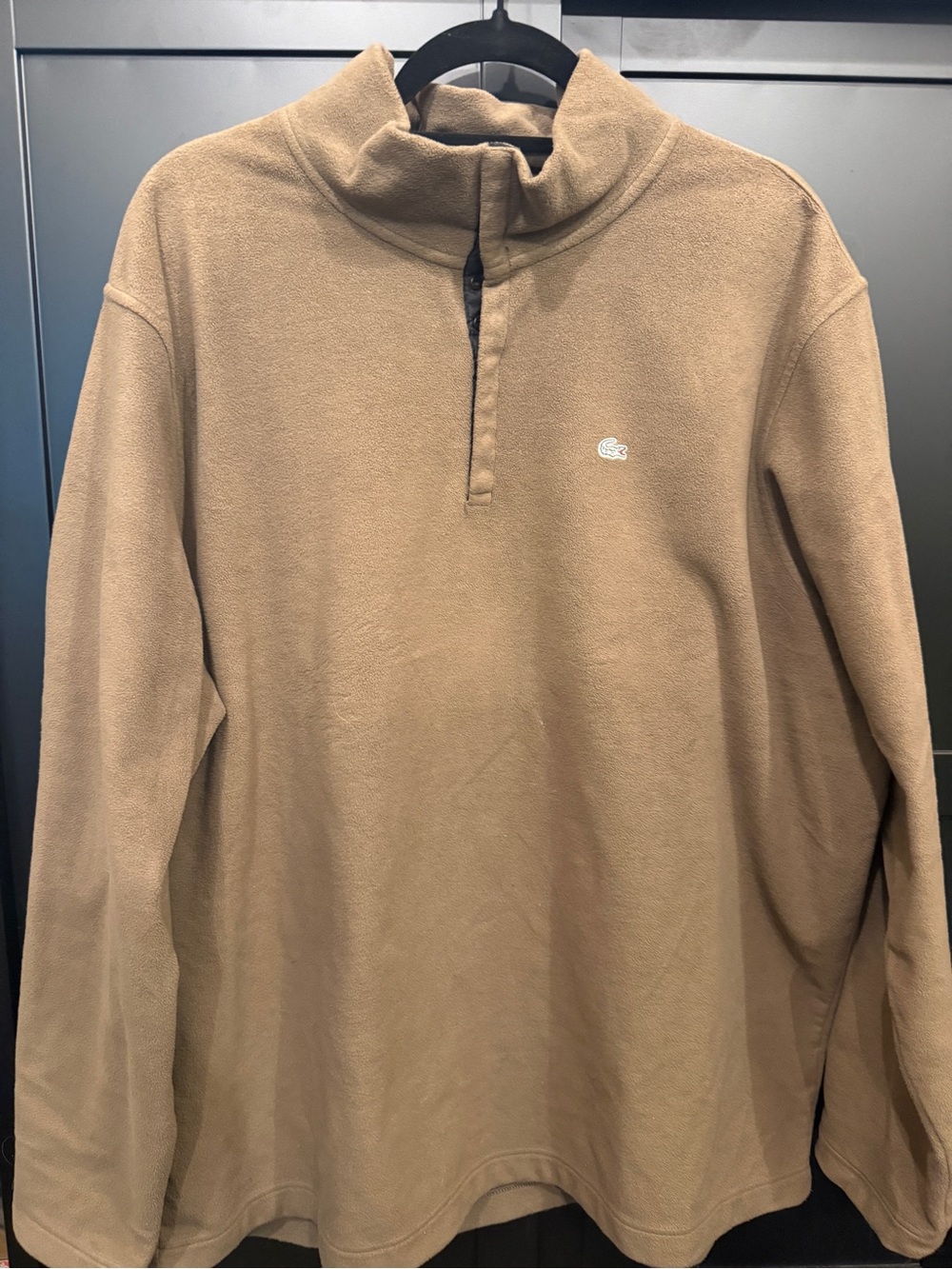 Lacoste Men’s Tan Half-Zip Fleece Pullover